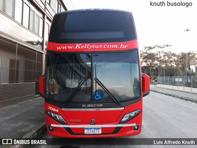 Kelly Tur Turismo 7024 na cidade de Rio Grande, Rio Grande do Sul, Brasil, por Luis Alfredo Knuth. Número da foto: #12394663.