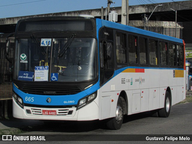 Transportadora Globo 665 na cidade de Recife, Pernambuco, Brasil, por Gustavo Felipe Melo. Número da foto: #12394411.